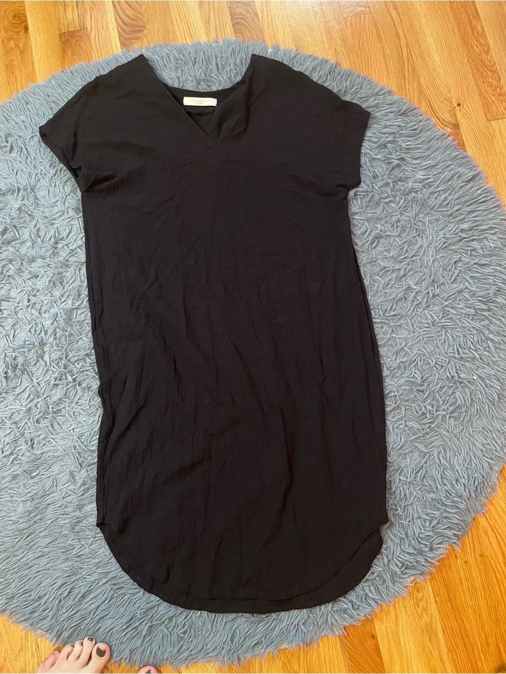 7115 by Szeki Black Signature Maxi Shirtdress + Reversible Black Dress Size S